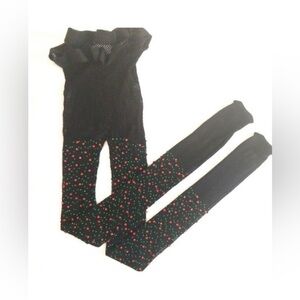 NEW - GIRLS SIZE 4-8 Black Glitter Tights